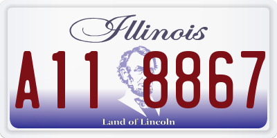 IL license plate A118867