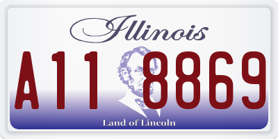 IL license plate A118869
