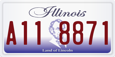 IL license plate A118871