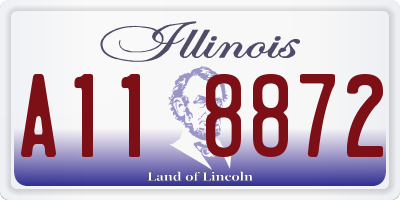 IL license plate A118872