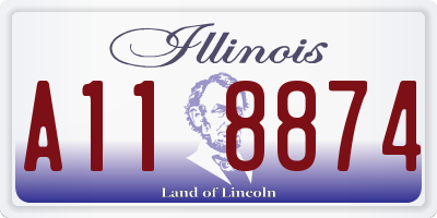 IL license plate A118874