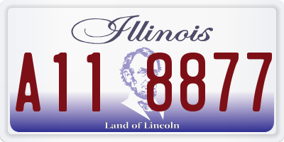 IL license plate A118877