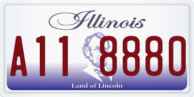 IL license plate A118880