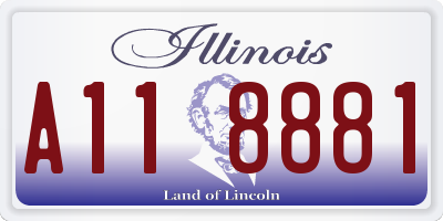 IL license plate A118881