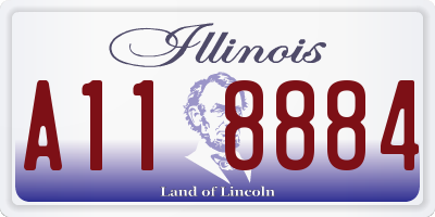 IL license plate A118884