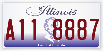 IL license plate A118887