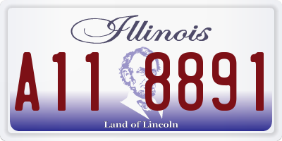 IL license plate A118891