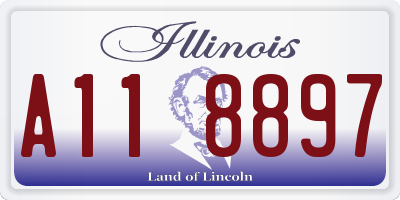 IL license plate A118897