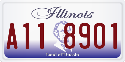 IL license plate A118901