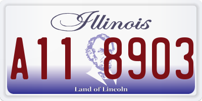 IL license plate A118903