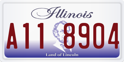 IL license plate A118904