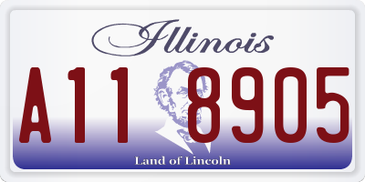 IL license plate A118905