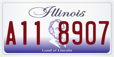 IL license plate A118907