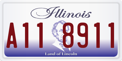 IL license plate A118911