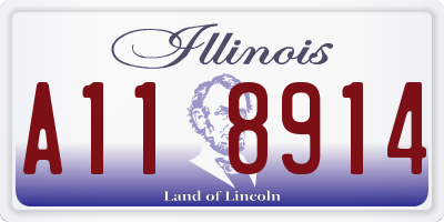 IL license plate A118914