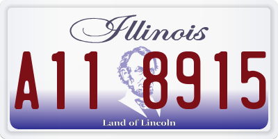 IL license plate A118915