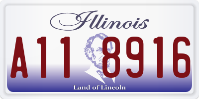 IL license plate A118916
