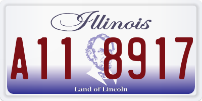 IL license plate A118917