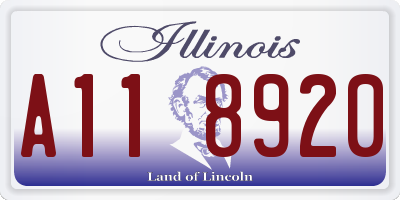 IL license plate A118920