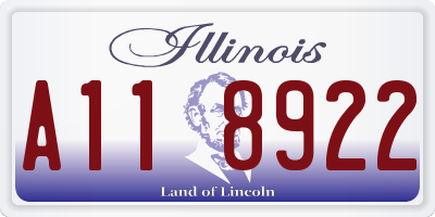 IL license plate A118922