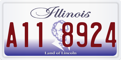 IL license plate A118924