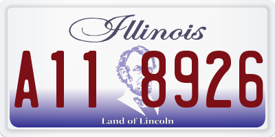 IL license plate A118926