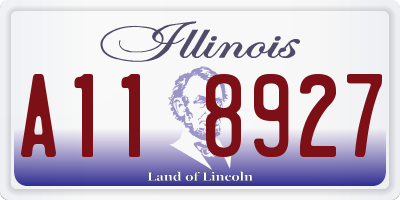 IL license plate A118927