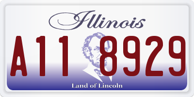 IL license plate A118929