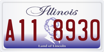 IL license plate A118930