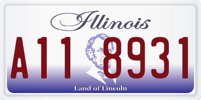 IL license plate A118931