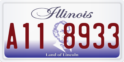 IL license plate A118933