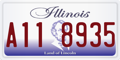 IL license plate A118935