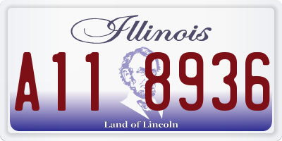 IL license plate A118936
