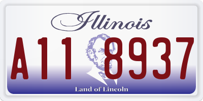 IL license plate A118937