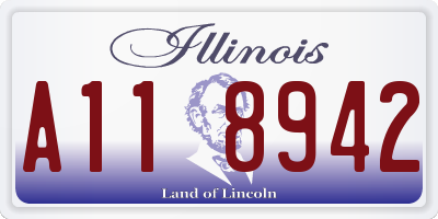 IL license plate A118942