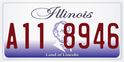 IL license plate A118946