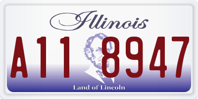 IL license plate A118947