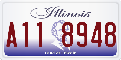 IL license plate A118948