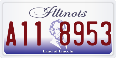 IL license plate A118953