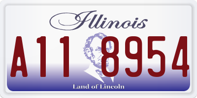 IL license plate A118954