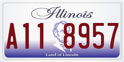 IL license plate A118957
