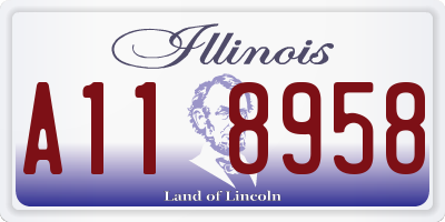 IL license plate A118958