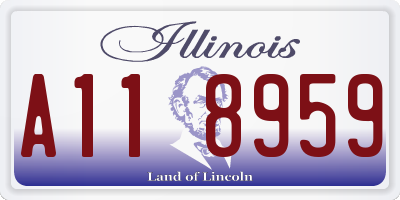 IL license plate A118959