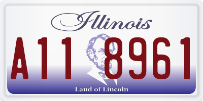 IL license plate A118961