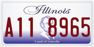 IL license plate A118965