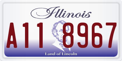 IL license plate A118967