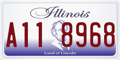 IL license plate A118968