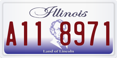 IL license plate A118971