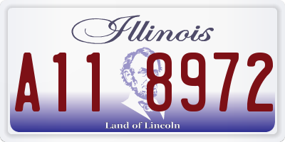 IL license plate A118972