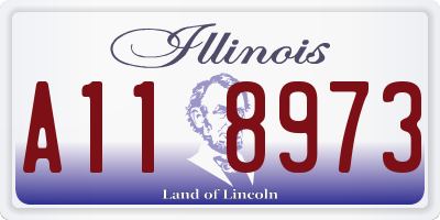 IL license plate A118973